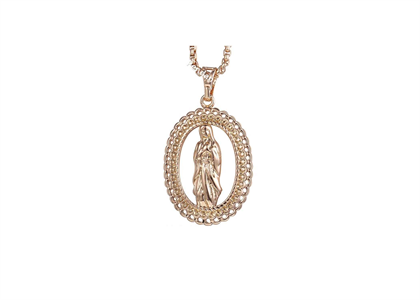 Religious Mother Mary Filigree Pendant